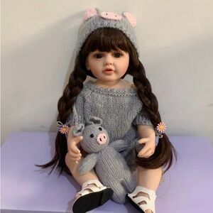 GUESSBELLY 55cm 22inch Reborn Baby Doll with
Soft Full Body Vinyl,